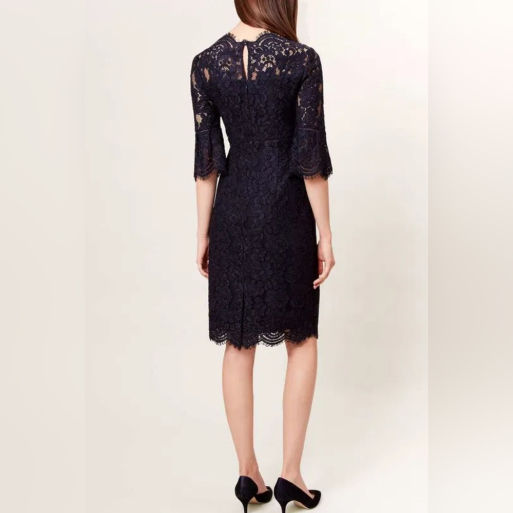 HOBBS VANESSA PENCIL DRESS NAVY LACE SIZE US 4 NWT - Picture 5 of 16
